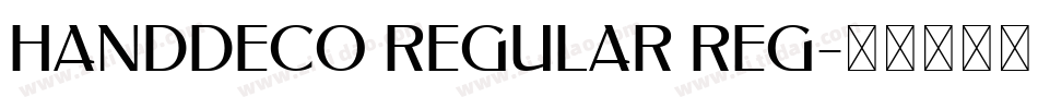 HandDeco Regular Reg字体转换